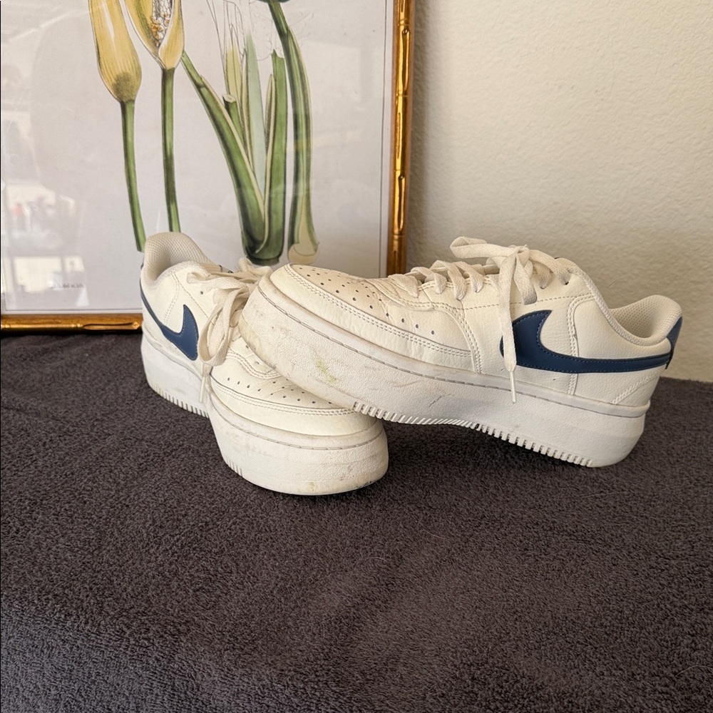 Nike Cream and Navy Sneakers